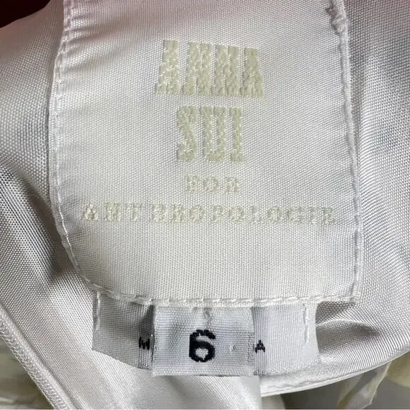 Anna Sui Strapless 100% silk dress with llama print size 6 B140 - Picture 4 of 6